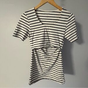 Boob design organic cotton nursing top, size small.